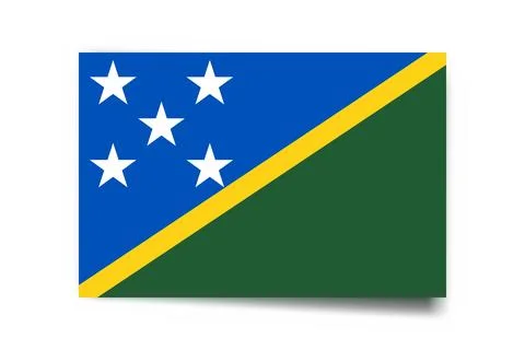 Rectangle vector flag of Solomon Islands Stock Illustration