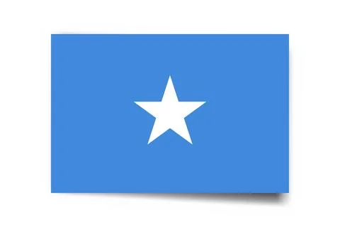 Rectangle vector flag of Somalia Illustrazione stock