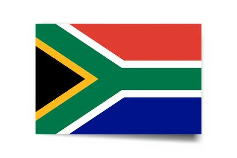Rectangle vector flag of South Africa イラスト素材