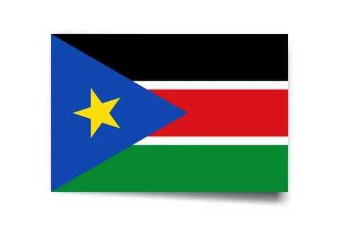 Rectangle vector flag of South Sudan Illustrazione stock