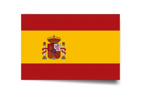 Rectangle vector flag of Spain Illustrazione stock