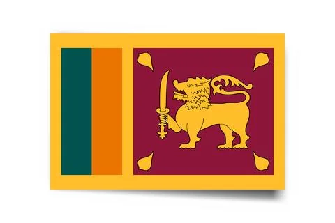 Rectangle vector flag of Sri Lanka Illustrazione stock