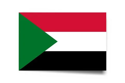 Rectangle vector flag of Sudan イラスト素材