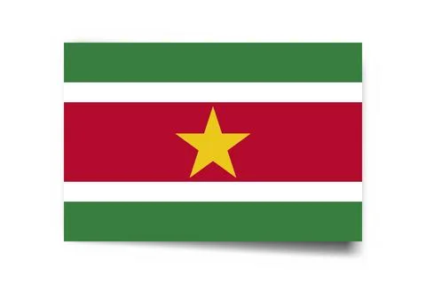 Rectangle vector flag of Suriname 스톡 일러스트