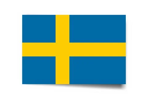 Rectangle vector flag of Sweden Stock Illustration