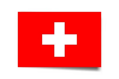 Rectangle vector flag of Switzerland Stock Illustration