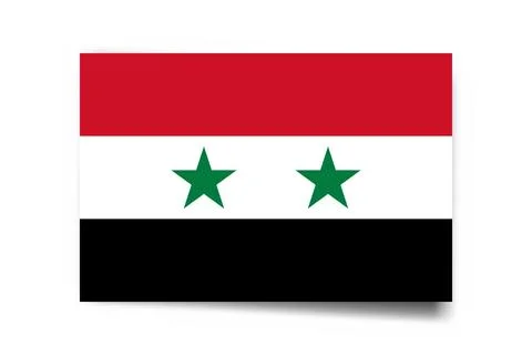 Rectangle vector flag of Syria Stock Illustration