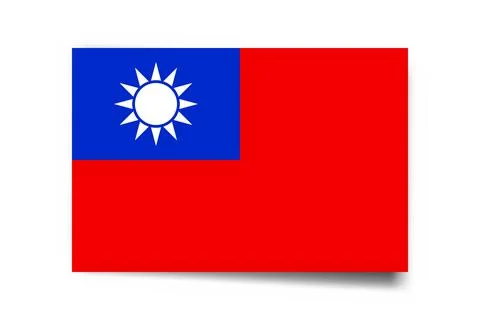 Rectangle vector flag of Taiwan 스톡 일러스트