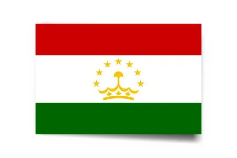 Rectangle vector flag of Tajikistan Stock Illustration
