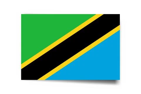 Rectangle vector flag of Tanzania Stock Illustration