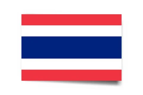 Rectangle vector flag of Thailand Illustrazione stock