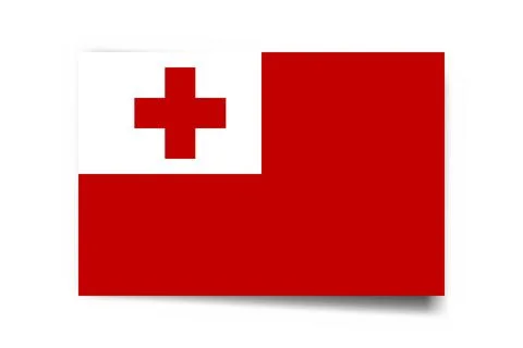 Rectangle vector flag of Tonga Illustrazione stock