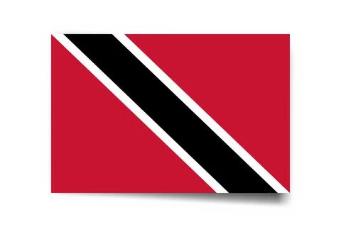 Rectangle vector flag of Trinidad and Tobago 스톡 일러스트