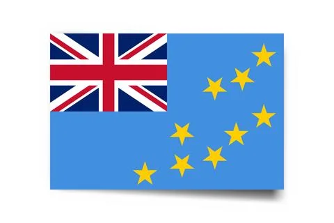 Rectangle vector flag of Tuvalu Illustrazione stock