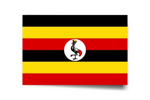 Rectangle vector flag of Uganda Stock Illustration
