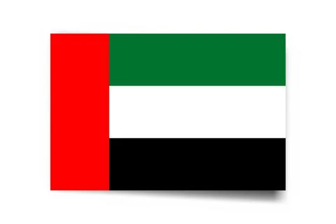 Rectangle vector flag of United Arab Emirates Stock Illustration