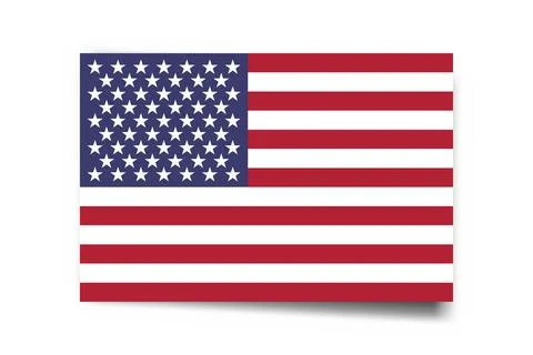 Rectangle vector flag of United States of America Illustrazione stock