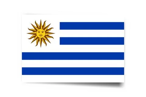 Rectangle vector flag of Uruguay イラスト素材