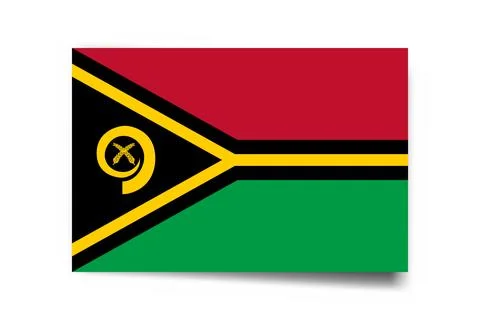 Rectangle vector flag of Vanuatu Stock Illustration