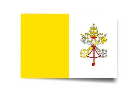 Rectangle vector flag of Vatican City Illustrazione stock