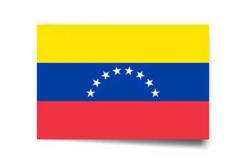 Rectangle vector flag of Venezuela Stockillustratie