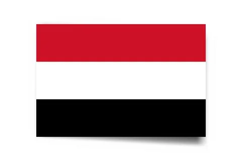 Rectangle vector flag of Yemen Illustrazione stock