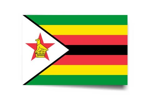 Rectangle vector flag of Zimbabwe イラスト素材
