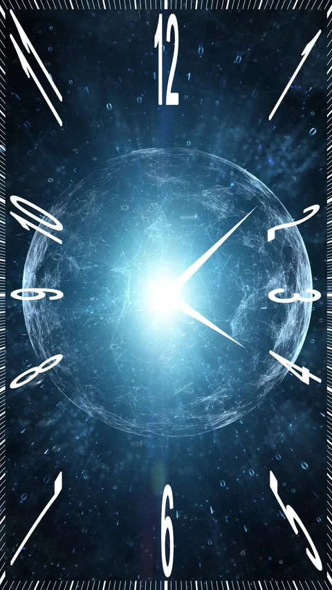 Rectangle vertical time clock cyberspace sphere loop animation 動画素材 341293006