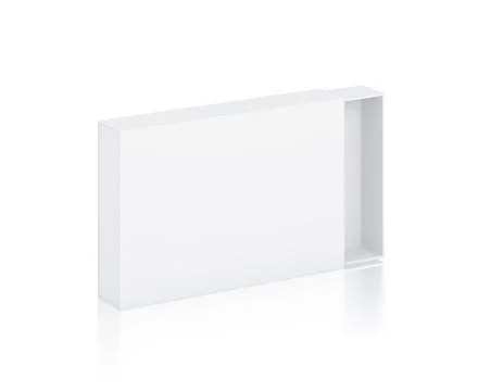 Rectangle white box illustration on isolated background Stock Illustration