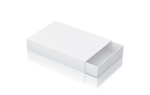 Rectangle white box illustration on isolated background Illustrazione stock