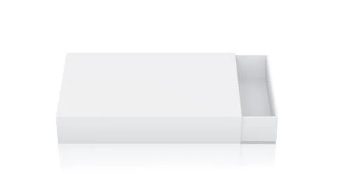 Rectangle white box illustration on isolated background Stock Illustration