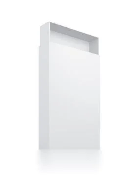 Rectangle white box illustration on isolated background Stock Illustration