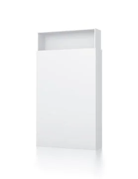 Rectangle white box illustration on isolated background Stock Illustration