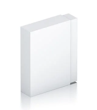 Rectangle white box illustration on isolated background Stock Illustration