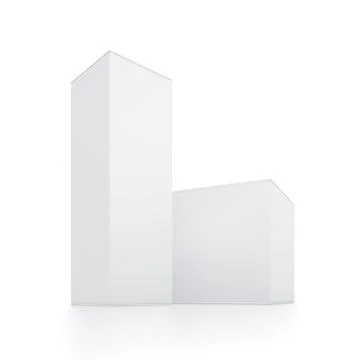 Rectangle white box illustration on isolated background Stock Illustration