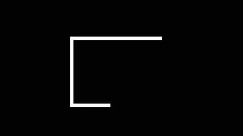 Rectangle White Line Moving Animation Video Stock Footage 123402469