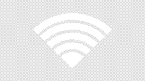 Rectangle WiFi Symbol Looping Animation with Transparency Stock Footage 347752063