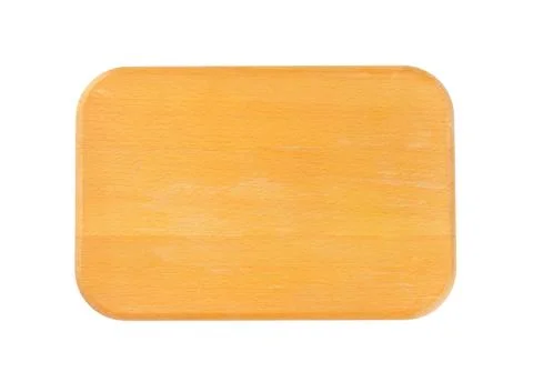 Rectangle wooden cutting board with rounded edges Stock Photos
