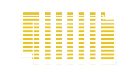 Rectangle yellow shape animation video on white background Stock Footage 345029841