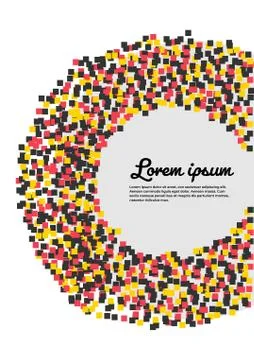 Rectangles abstract futuristic background graphic. Dynamic composition with c Stock Illustration