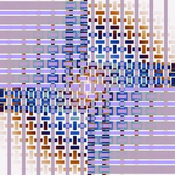 Rectangles and stripes pattern purple brown イラスト素材