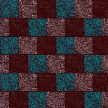 Rectangles, arranged in a sachmat order, contain different patterns and mak.. イラスト素材