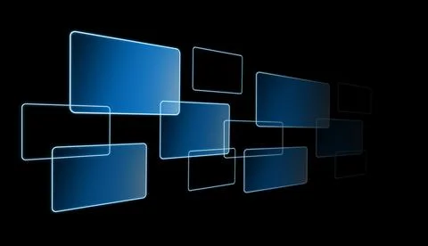 Rectangles on black background, illustration. Banner design Stock Illustration
