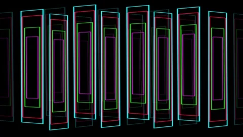Rectangles changing shape and color Video stock 71256430