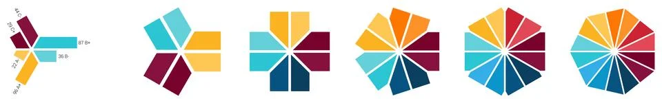 Rectangles divided into two parts connected in centre arranged to form symm.. Stock Illustration