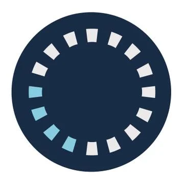 Rectangles loading circle block style icon vector design Illustrazione stock