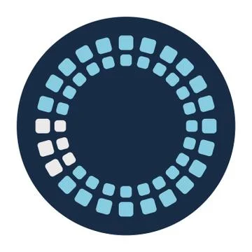 Rectangles loading circle block style icon vector design Stock Illustration