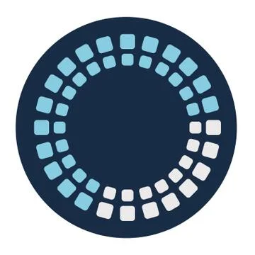 Rectangles loading circle block style icon vector design Illustrazione stock