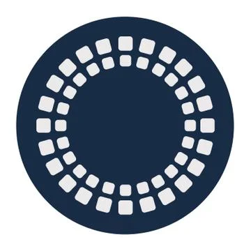 Rectangles loading circle block style icon vector design Illustrazione stock