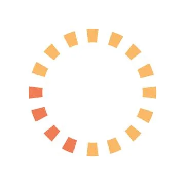 Rectangles loading circle flat style icon vector design Illustrazione stock